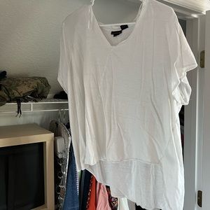 White Short Sleeve Top, 3X